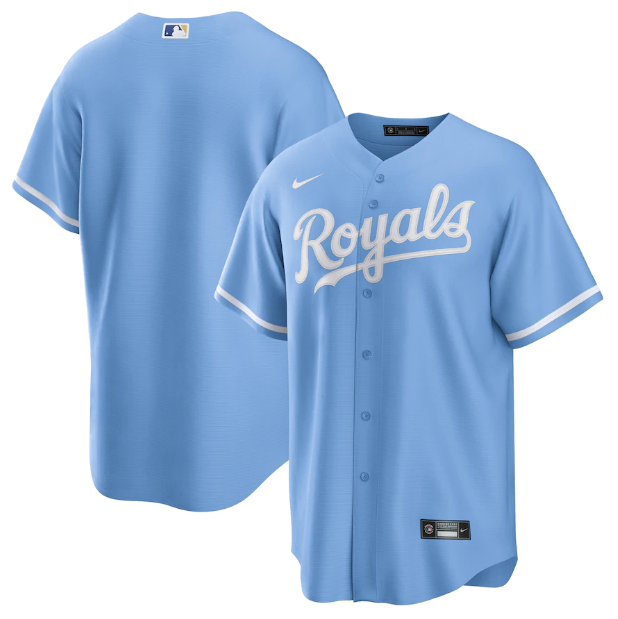 Jersey Kansas City Royals Azul Claro Torcedor