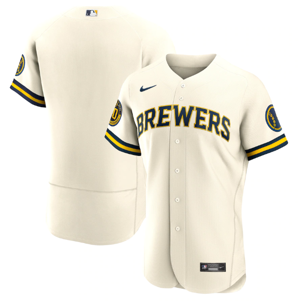 Jersey Milwaukee Brewers Creme Authentic