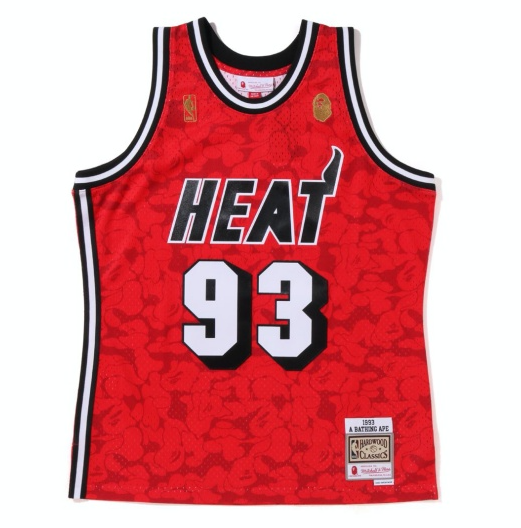 Regata Swingman BAPE X Miami Heat Mitchell & Ness Hardwood Classics 1993