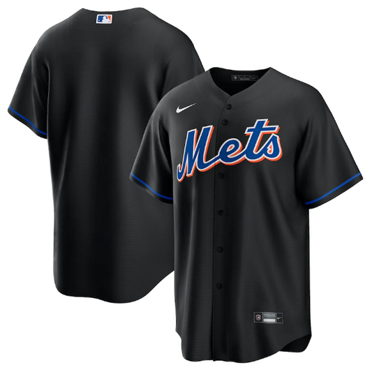Jersey New York Mets Preta Torcedor