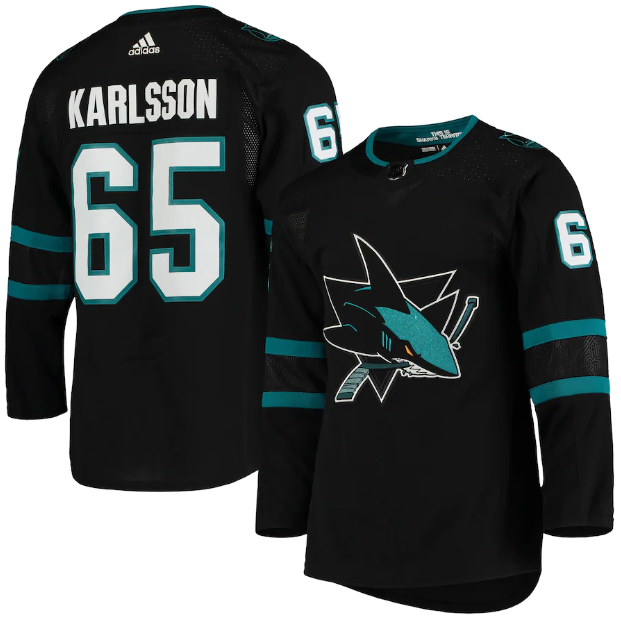 Jersey San Jose Sharks Preta