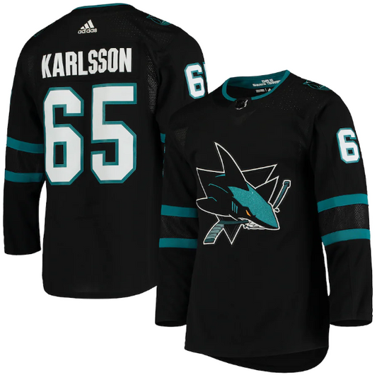 Jersey San Jose Sharks Preta