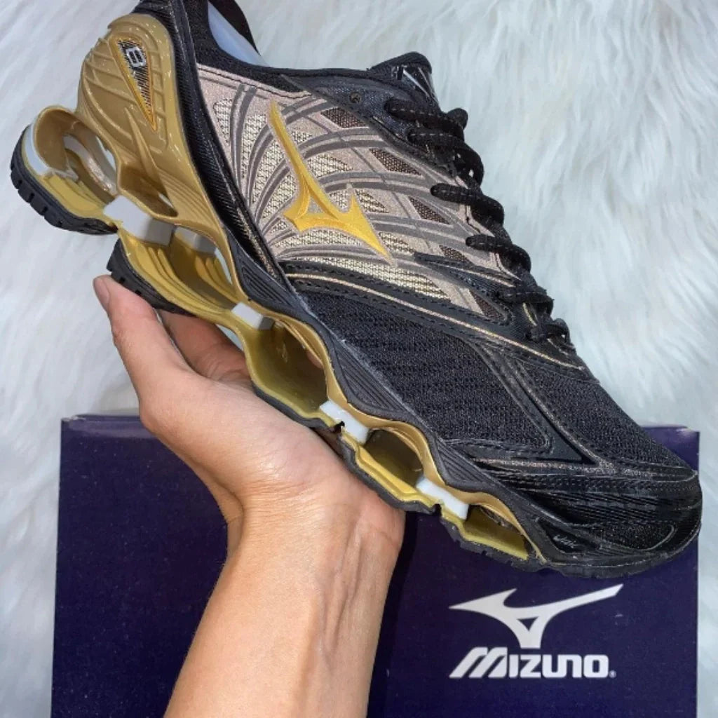 Tênis Mizuno Prophecy 8 Preto e Dourado