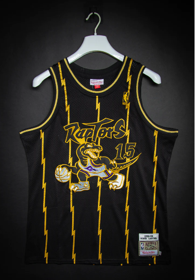 Regata Authentic Toronto Raptors Balck Gold Vince Carter 1998/99