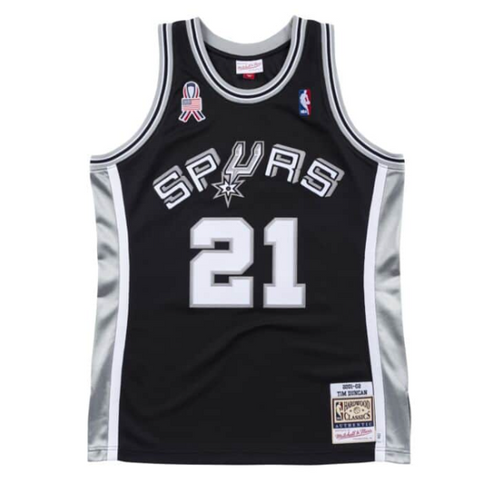 Regata Authentic San Antonio Spurs Tim Duncan 2001/02